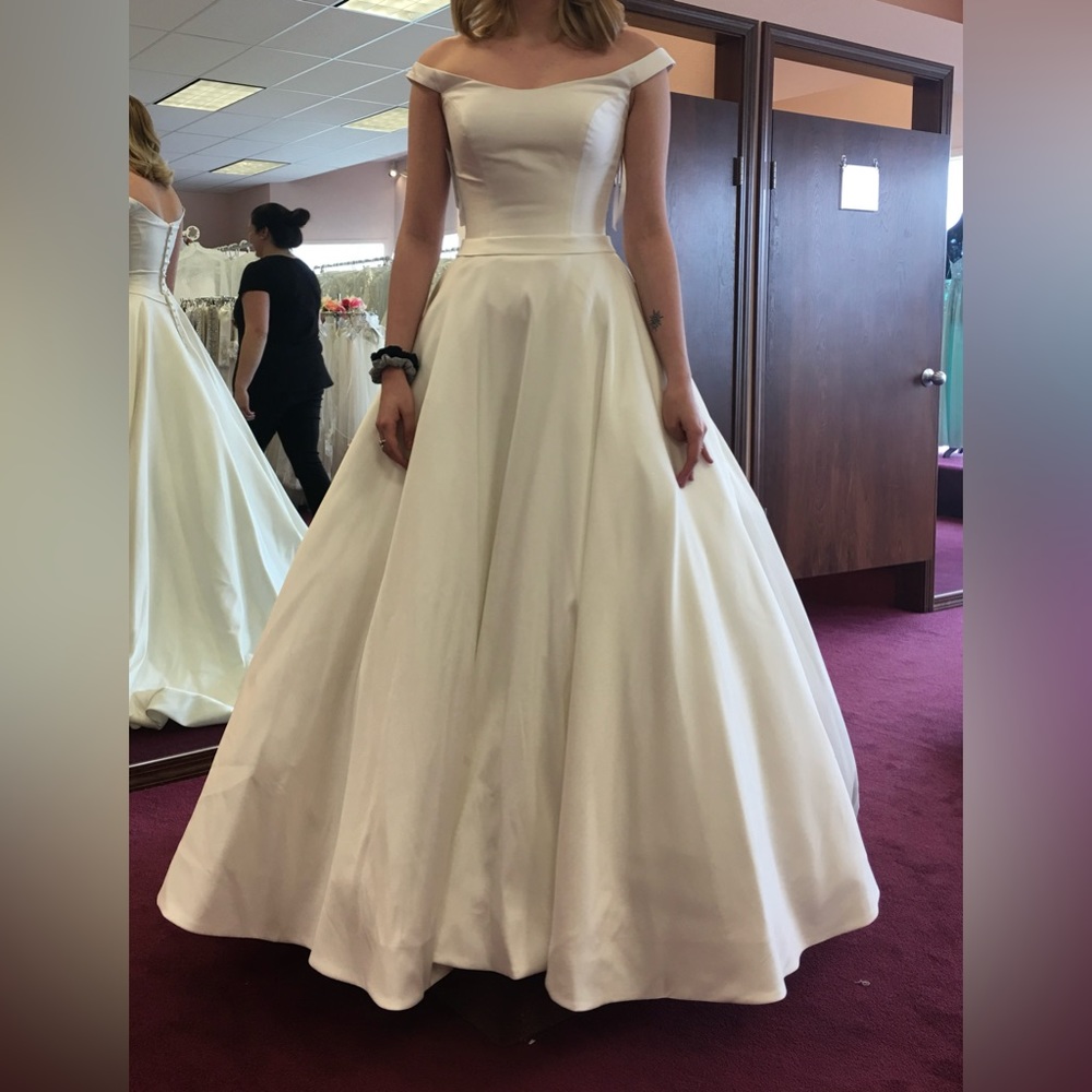 Beautiful wedding gown.